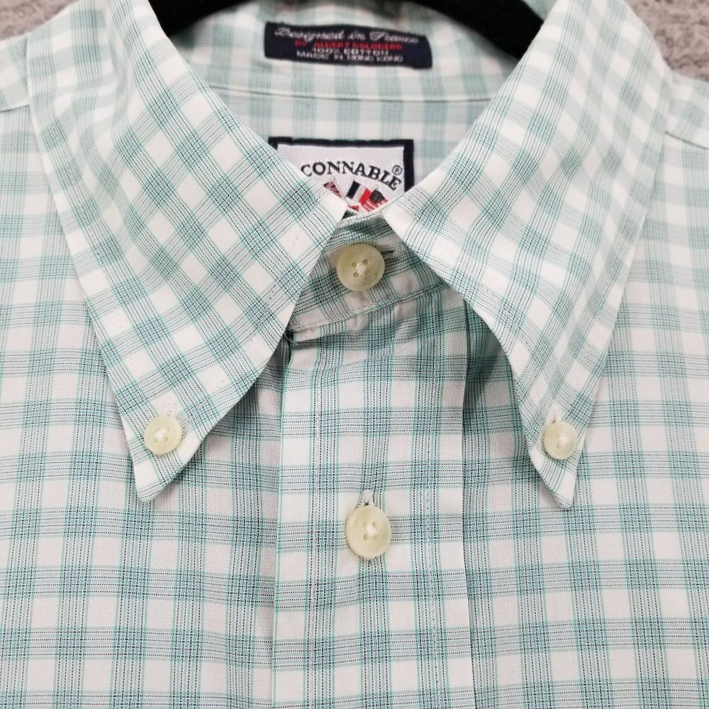Faconnable Light Mint Gingham Button-Down Shirt - image 4